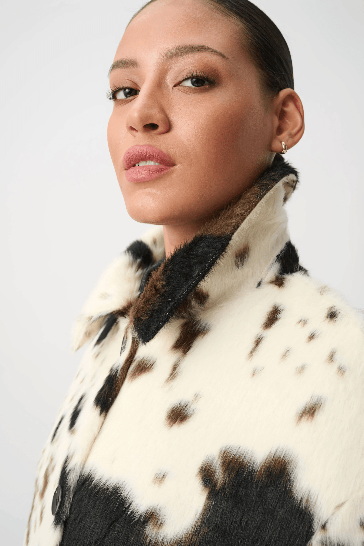 JR Faux Fur Cow Print Coat 264944 - AtelierCoat WomenJoseph Ribkoff
