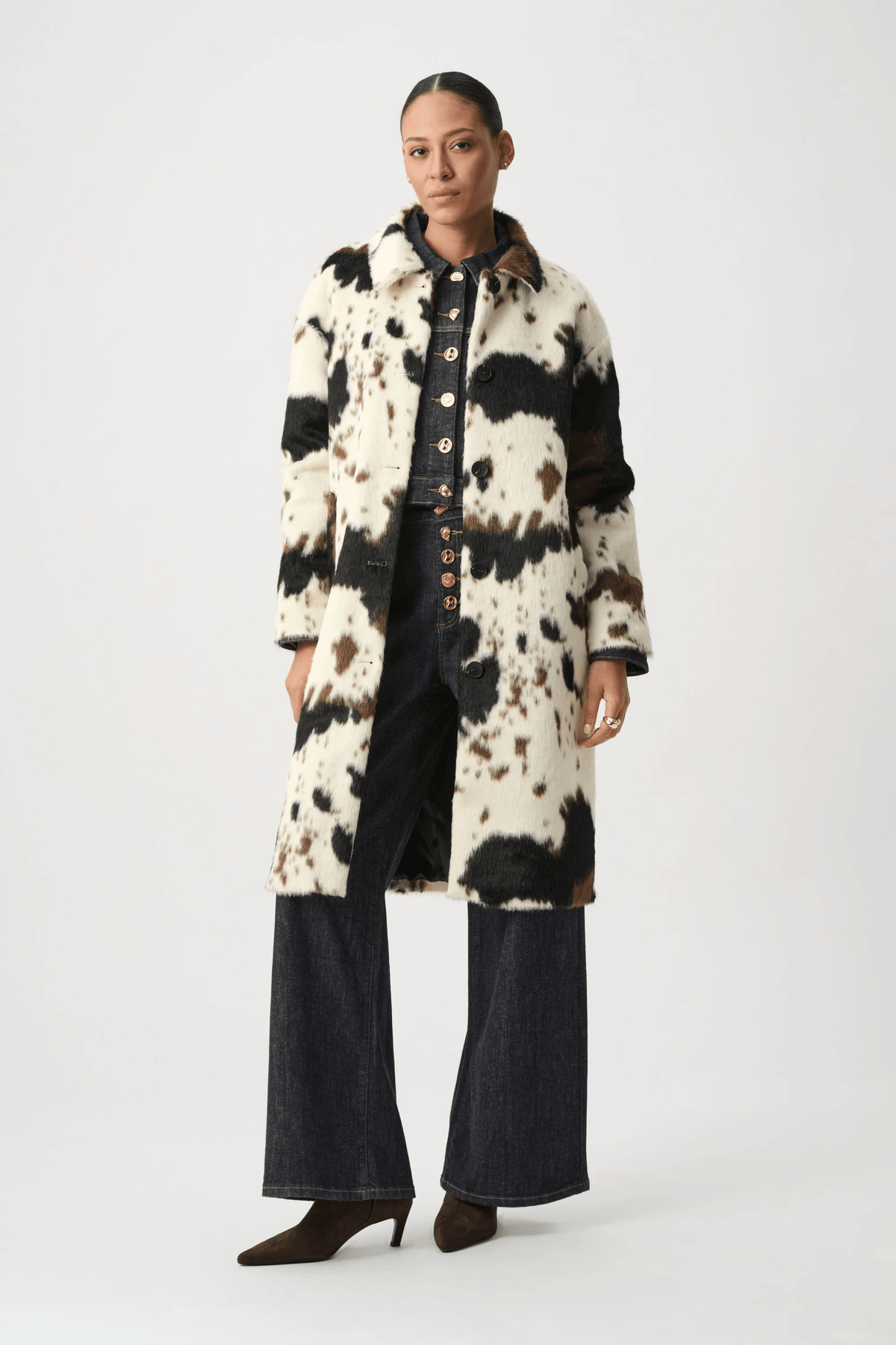 JR Faux Fur Cow Print Coat 264944 - AtelierCoat WomenJoseph Ribkoff