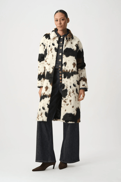 JR Faux Fur Cow Print Coat 264944 - AtelierCoat WomenJoseph Ribkoff