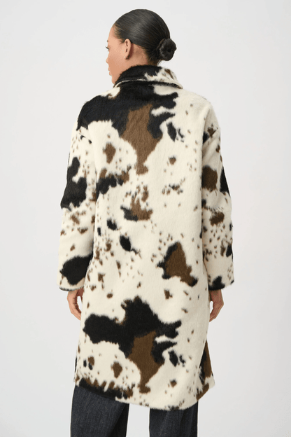 JR Faux Fur Cow Print Coat 264944 - AtelierCoat WomenJoseph Ribkoff