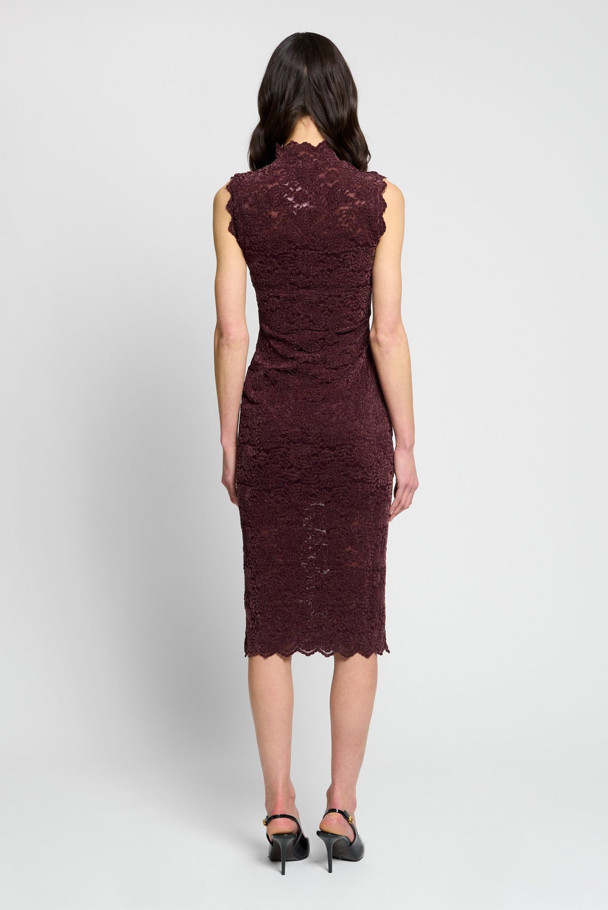 CPW Tessa Sleeveless Stretch Lace Turtleneck