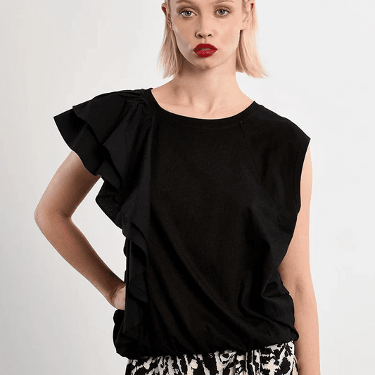 Molly Bracken Ruffle Cotton Tee