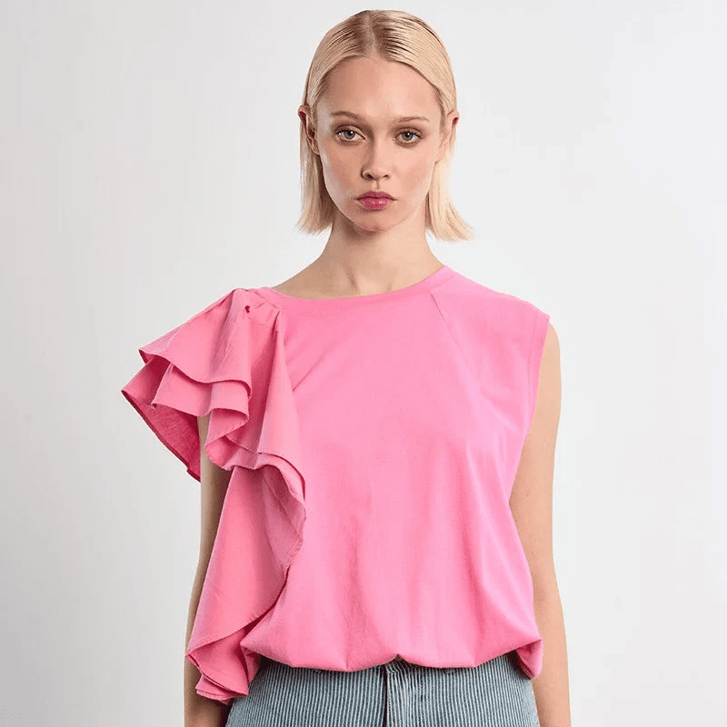 Molly Bracken Ruffle Cotton Tee