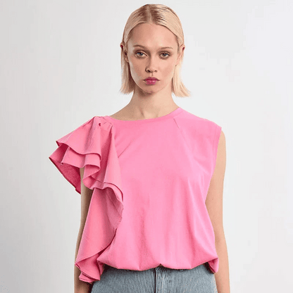 Molly Bracken Ruffle Cotton Tee
