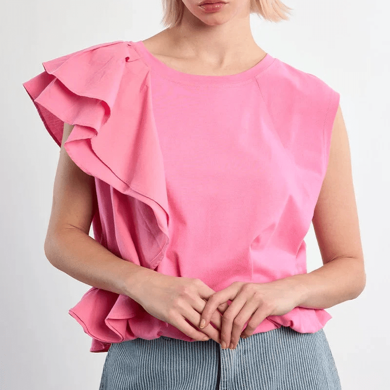 Molly Bracken Ruffle Cotton Tee