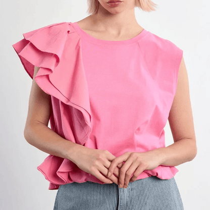 Molly Bracken Ruffle Cotton Tee