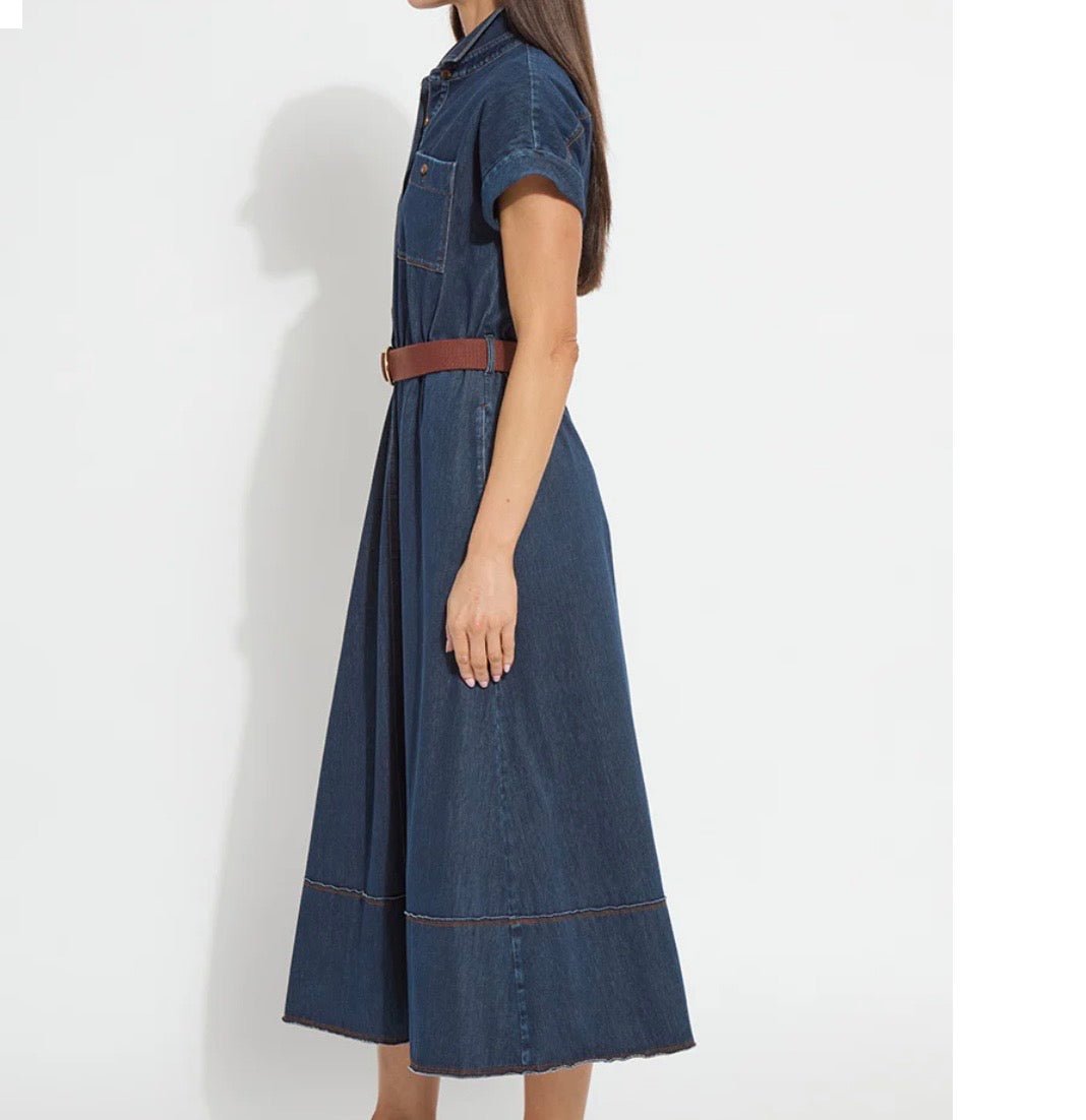 Lysse Zelda Midi Belted Denim Dress