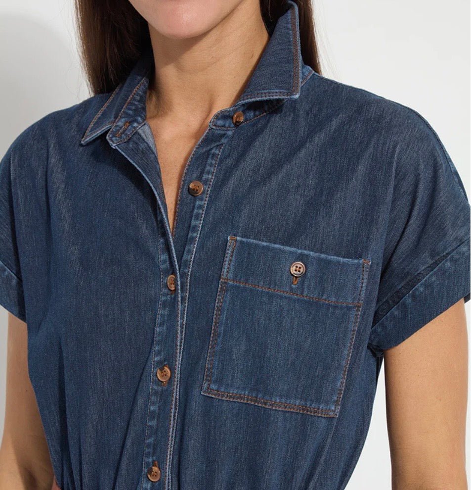 Lysse Zelda Midi Belted Denim Dress