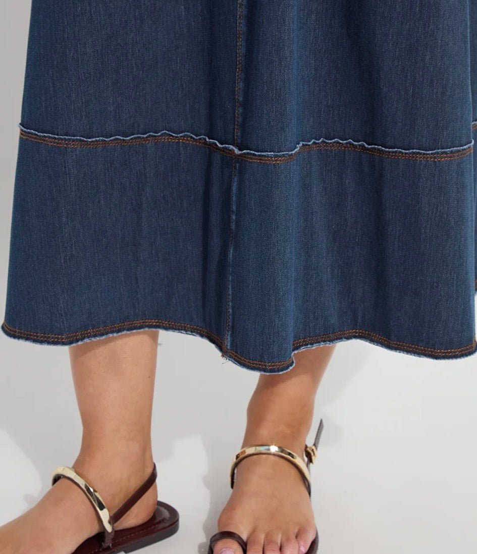 Lysse Zelda Midi Belted Denim Dress