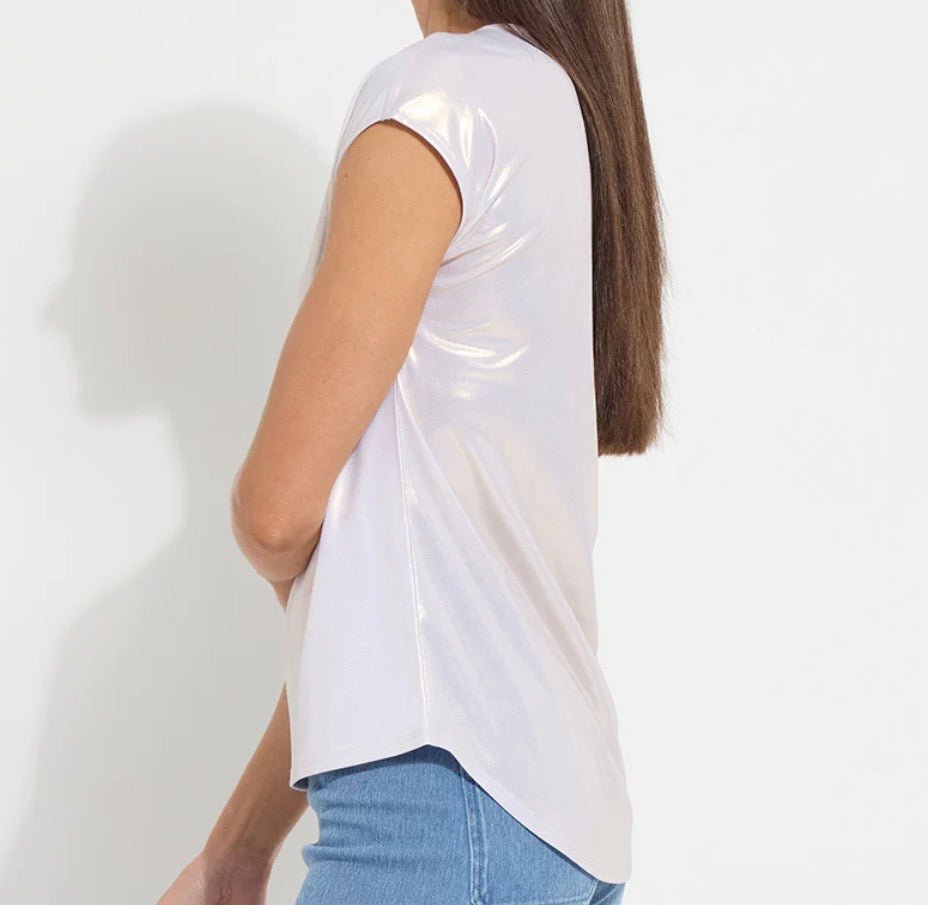 Lysse Lyssentials Metallic Jersey Top