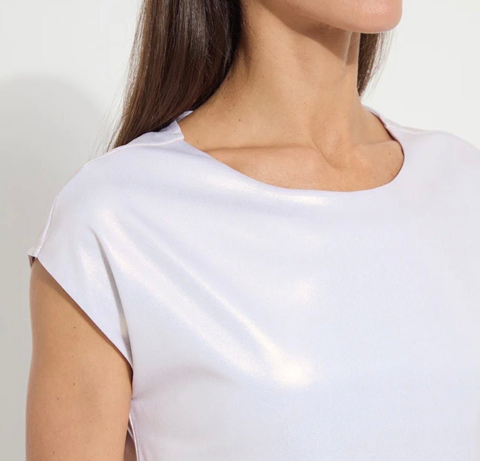 Lysse Lyssentials Metallic Jersey Top