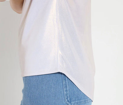 Lysse Lyssentials Metallic Jersey Top