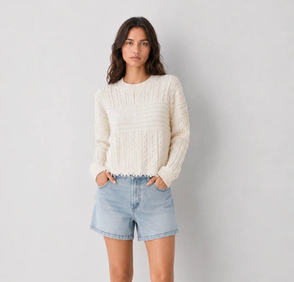 Dear John Rania Sweater in Off White