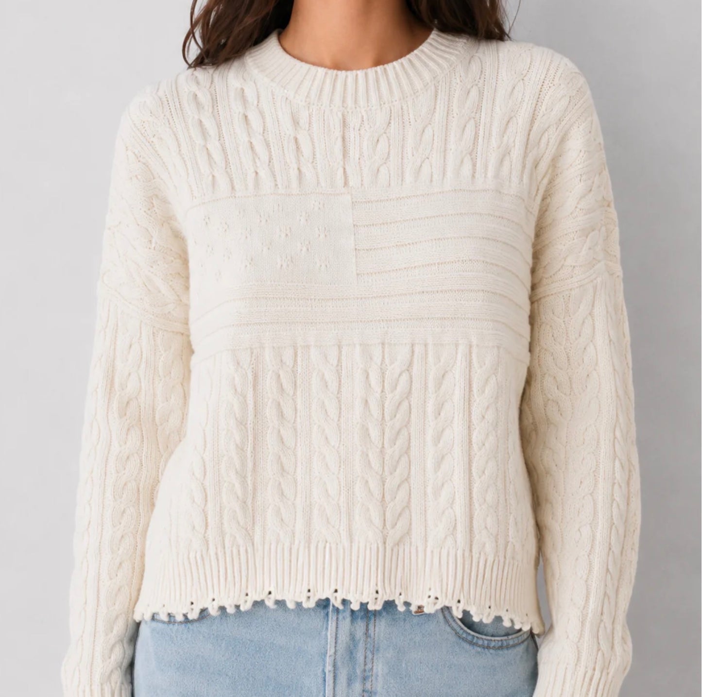 Dear John Rania Sweater in Off White