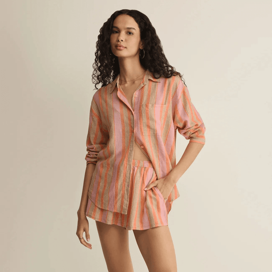 Z Supply Perfect Striped Short in Tiger Lily