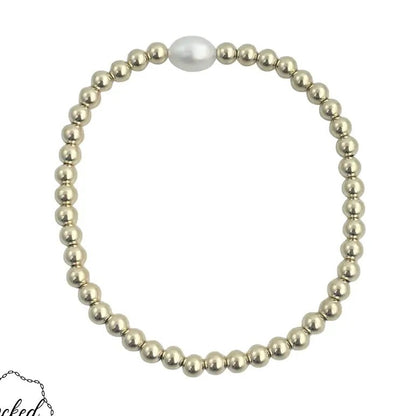 Locked Gold Filled Freshwater Pearl Bracelet #42