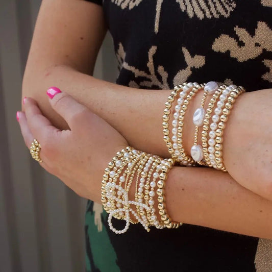 Locked Gold Filled Freshwater Pearl Bracelet #42