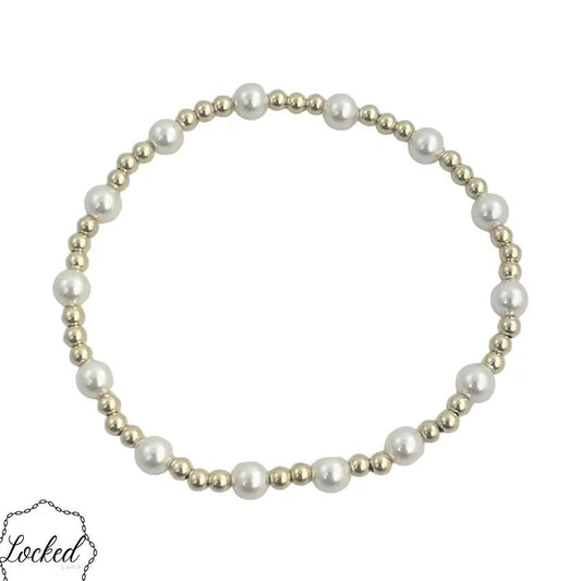 Locked Gold Filled Glass Pearl #31