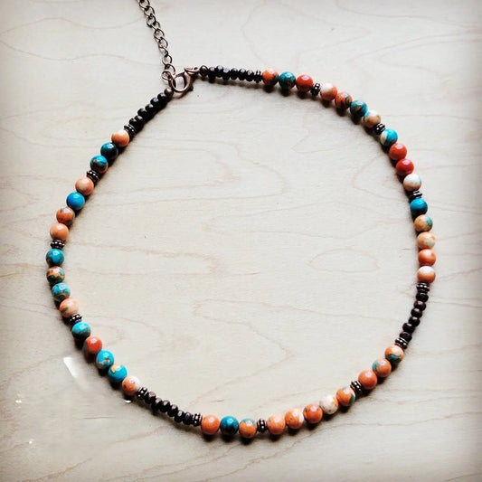 Multi-Colored Turquoise Collar Necklace