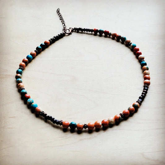 Multi-Colored Turquoise Collar Necklace