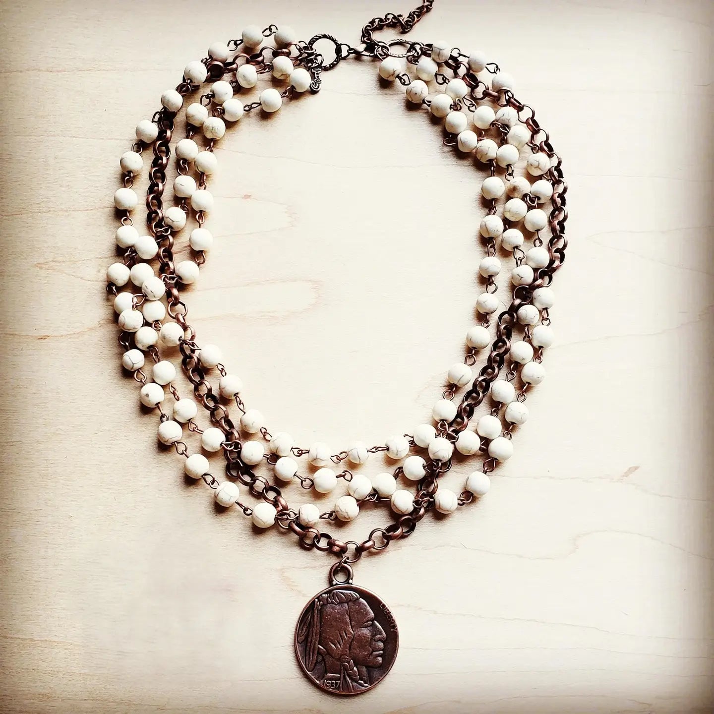 White Turquoise Collar Necklace