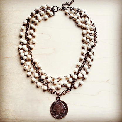 White Turquoise Collar Necklace
