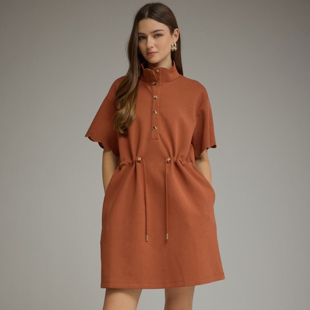 Rust Midi Dress