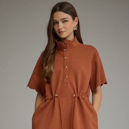 Rust Midi Dress