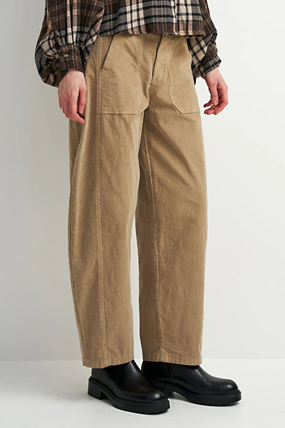 Astrid Camel Emerson Barrel Pant