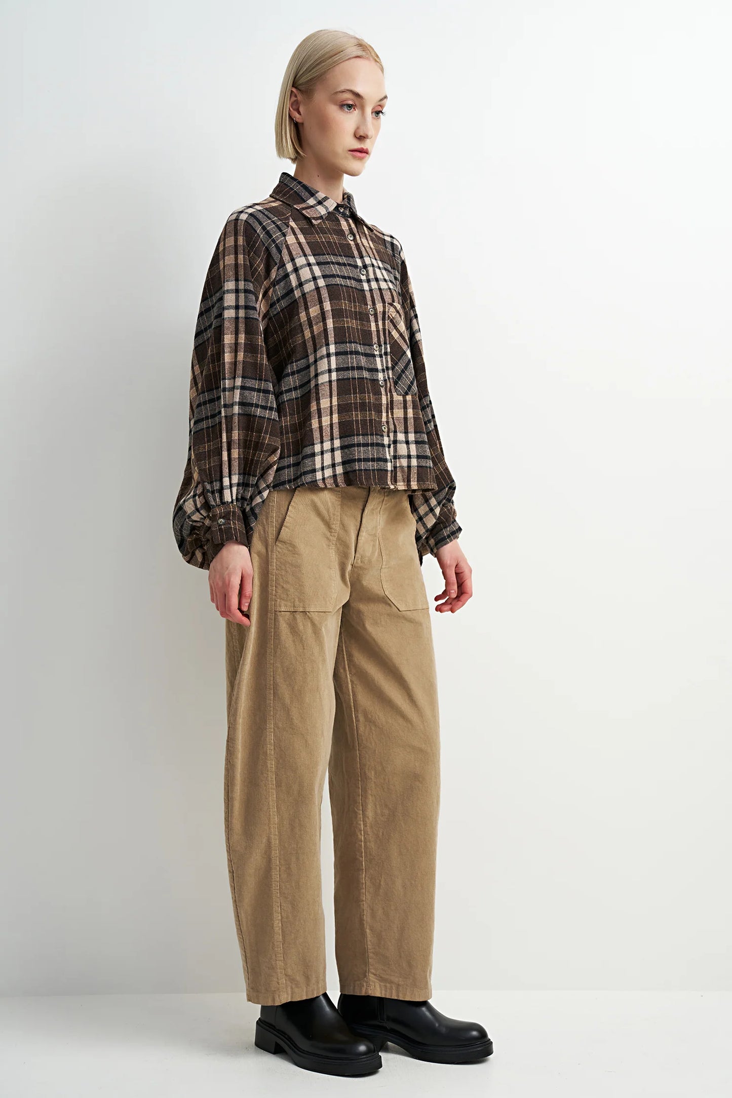 Astrid Camel Emerson Barrel Pant