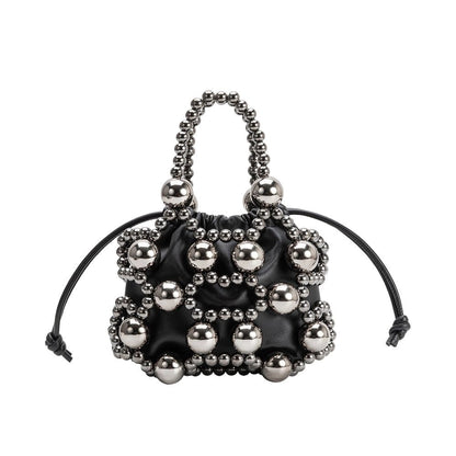 Bobby Black Vegan Beaded Handbag - AtelierBag WomenMelie Bianco