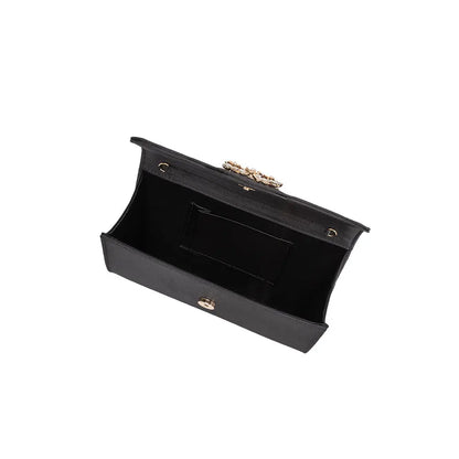 Elodie Black Satin Crossbody - AtelierBag WomenMelie Bianco
