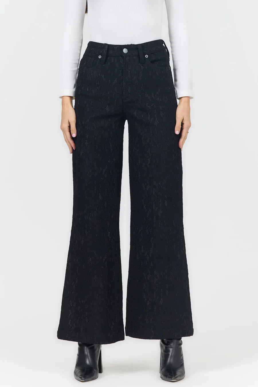 Dear John Black Lace Denim