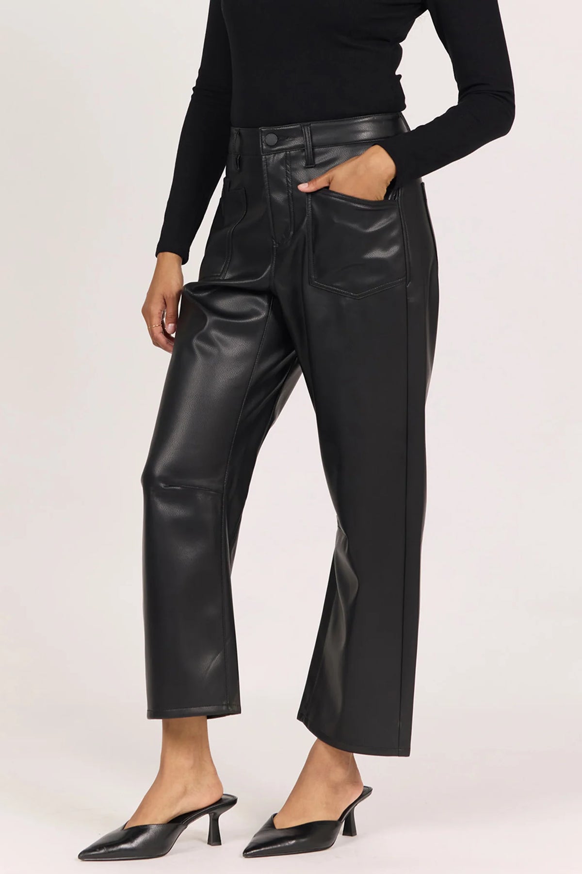 Dear John Lasso Pants in Black Lacquer