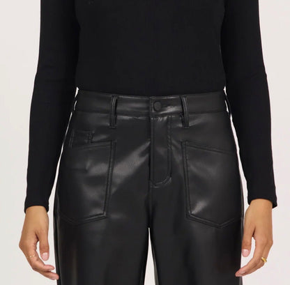 Dear John Lasso Pants in Black Lacquer