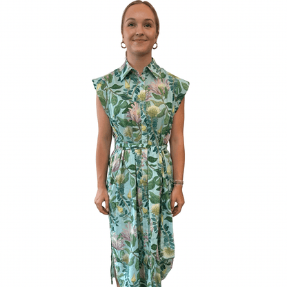 Jade Round Hem Midi Dress in Sweet Thistle
