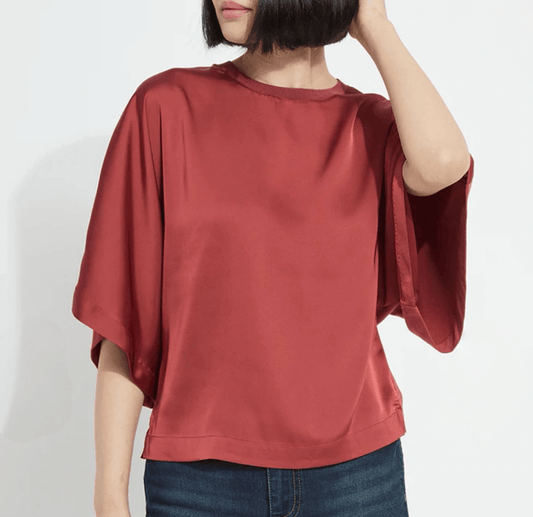 Lysse Ginger Mix-Media Dolman Tee