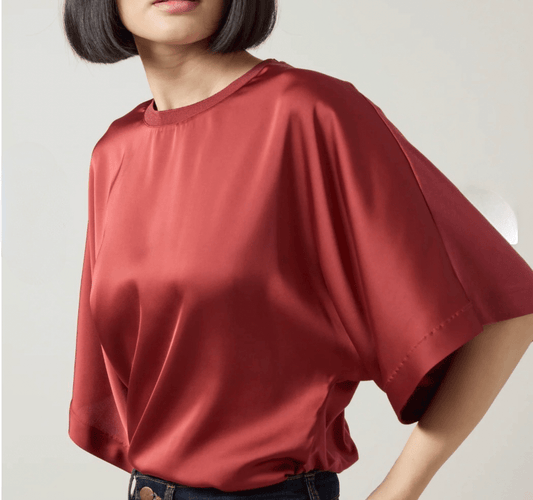 Lysse Ginger Mix-Media Dolman Tee